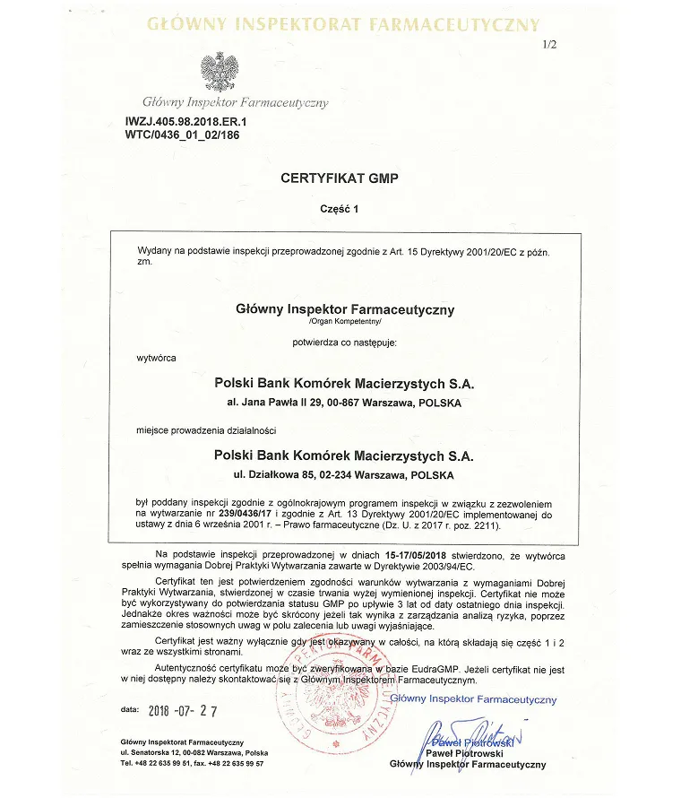 Consent of the Main Pharmaceutical Inspector – PBKM