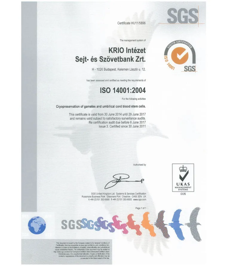 ISO_ 14001_2005 standard for Quality Management System satisfactory (QMS) – Krio